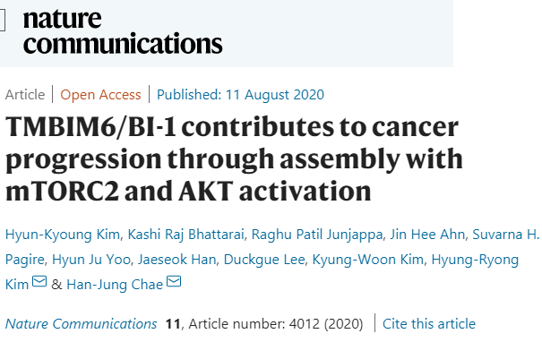【Nature子刊】新进展！抑制TMBIM6基因可抑制原发性肿瘤的生长