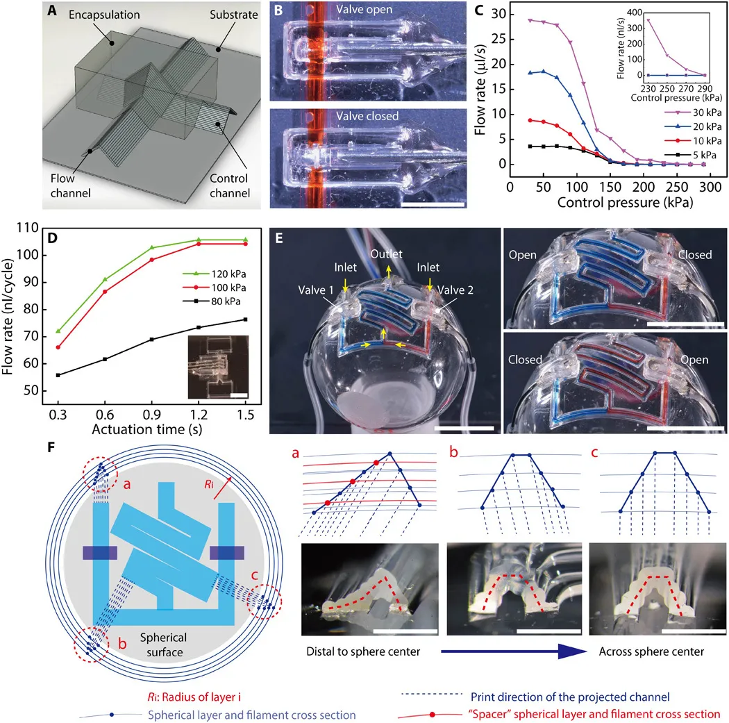 【Science子刊】微流控芯片再升级！科学家首次通过微米级3D打印技术，开发用于医学检验的多功能曲面微流控芯片