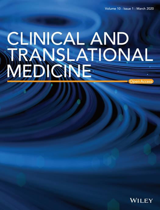 祝贺Wiley旗下医学期刊Clinical and Translational Medicine在JCR中表现突出！