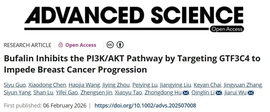 重塑肿瘤微环境！北京中医药大学等单位合作发文：抑制乳腺癌恶性进展的新策略