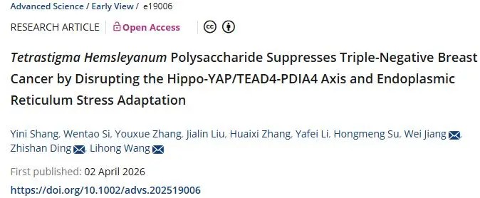 基于天然产物的首创靶向药！福建医科大学附属第一医院等单位合作发文：可转化的乳腺癌治疗策略