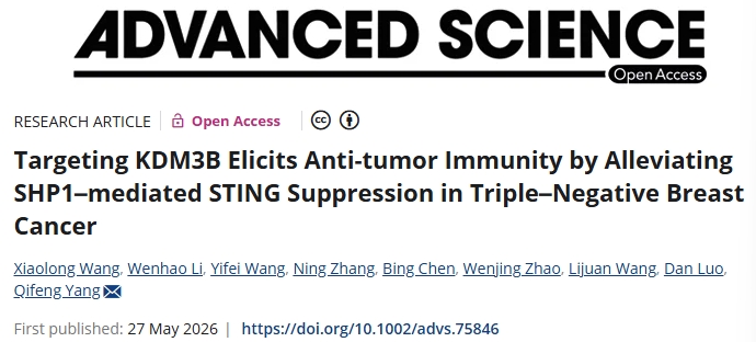 缓解耐药！山东大学齐鲁医院发文：增强“最毒乳腺癌”免疫治疗疗效有前景的策略
