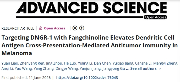 可增强抗肿瘤免疫！广州中医药大学发文：有前景的黑色素瘤免疫调节候选药物