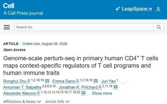 Cell 重磅研究！全球首张人类免疫细胞“基因调控地图”绘制完成，为自身免疫病治疗开辟新路径