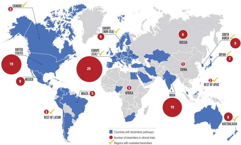 全球研仿制药分布图最新出炉 欧洲数量居首中国仅1种